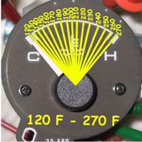 120 F to 270 F